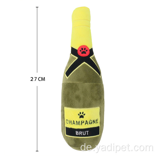 Plüsch Rotwein Champagner Wasserflasche Haustierspielzeug